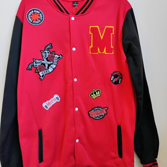 Men's large varsity style jacket with patches - Picture 6 of 6